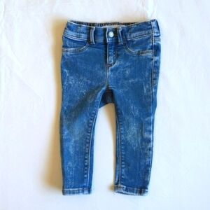 old navy acid wash ballerina stretch skinny denim jeans 18-24 months baby girl